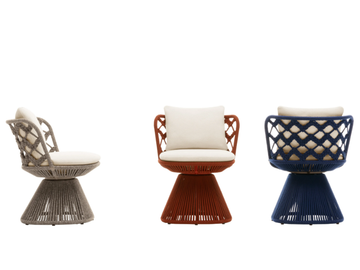 FLAIR O' OUTDOOR - Aluminium garden chair with polypropylene ribbons by B&B Italia Outdoor - view 3